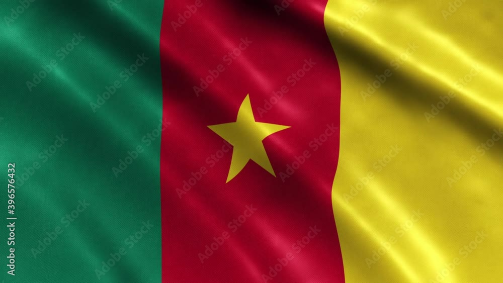 Cameroon National Flag Country Banner Waving 3D Loop Animation. High Quality 4K Resolution. Cameroon National Flag Country Banner Waving 3D Loop Animation. High Quality 4K Resolution.