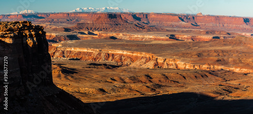 The Orange Cliffs and The Henry Mountains, Canyonlands National Park, Utah, USA