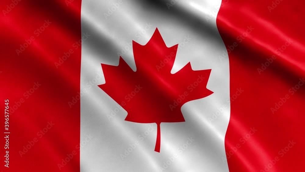 Canada National Flag Country Banner Waving 3D Loop Animation. High Quality 4K Resolution. Canada National Flag Country Banner Waving 3D Loop Animation. High Quality 4K Resolution.