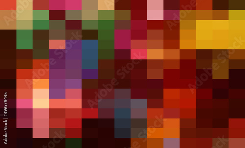 Abstract Multi Red geometric Background, Creative Design Templates. Pixel art Grid Mosaic, 8 bit vector background.