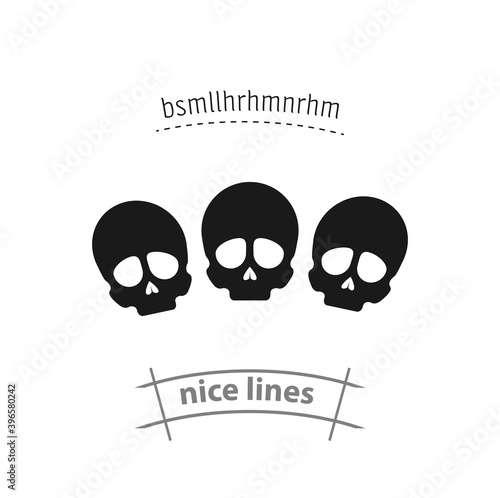 skull icon. death isolated vector icon. bones design element