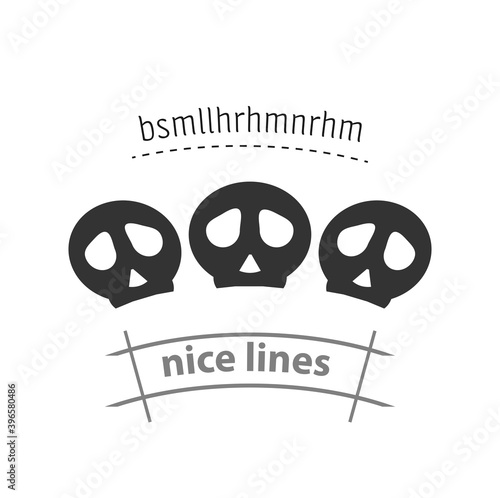 skull icon. death isolated vector icon. bones design element