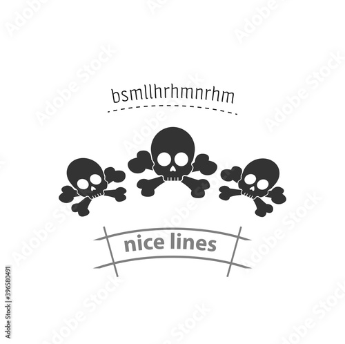skull icon. death isolated vector icon. bones design element