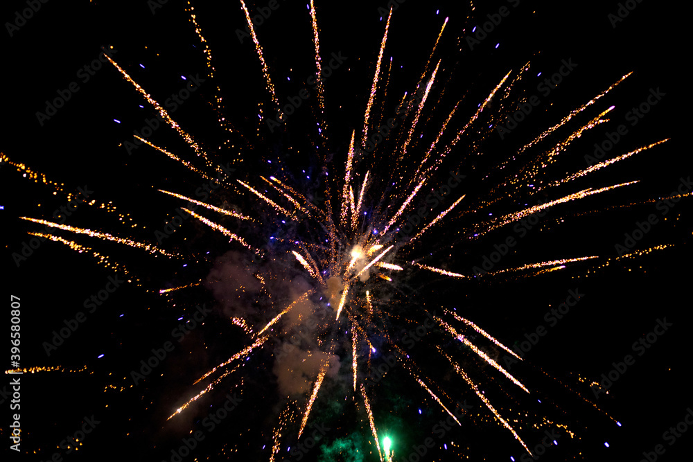Obraz premium Colorful Firework On Night Sky