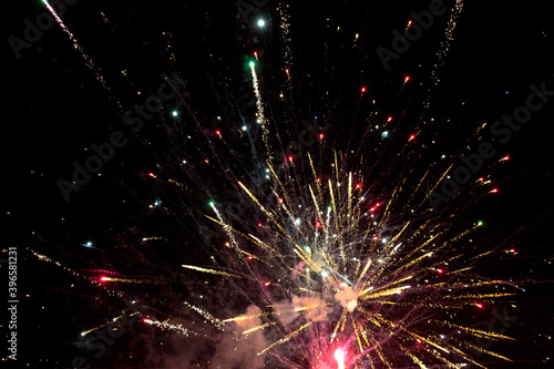 Colorful Firework On Night Sky