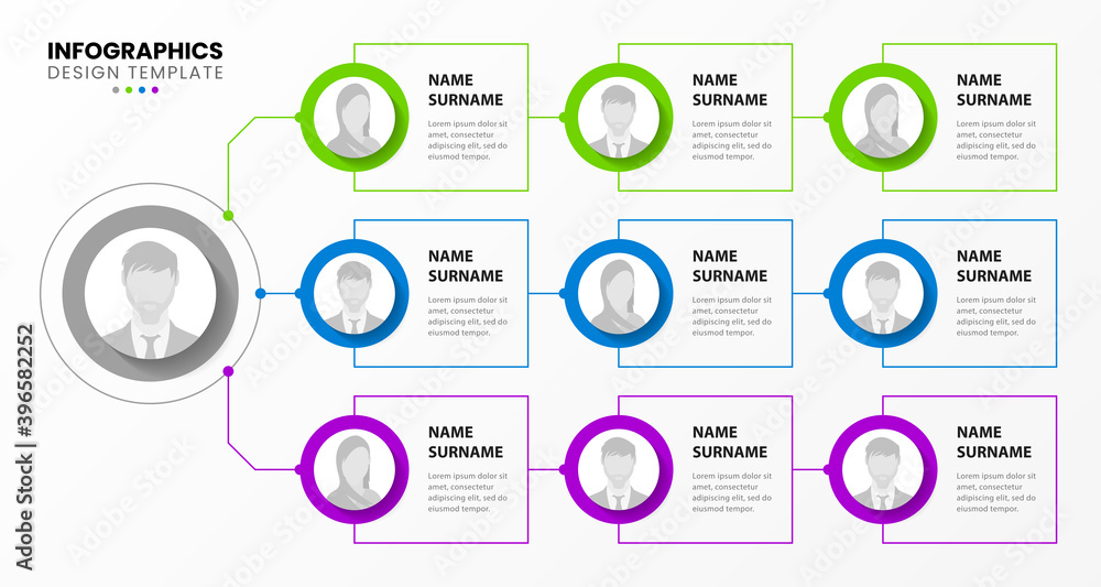 Infographic design template. Organization chart. Business hierarchy ...
