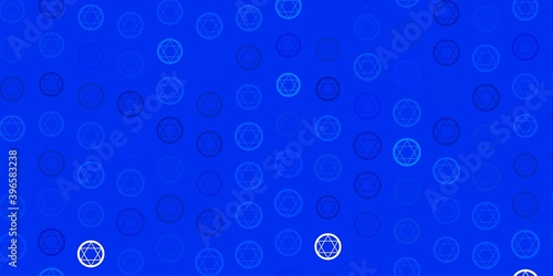 Light BLUE vector backdrop with mystery symbols.