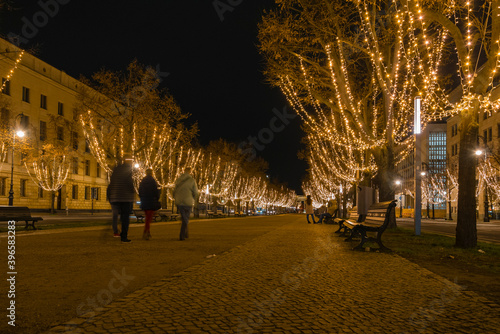 Photography Unter den Linden, Christmas Lights, street unter den linden in berlin at christm