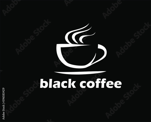 coffee cup logo with warm smoke