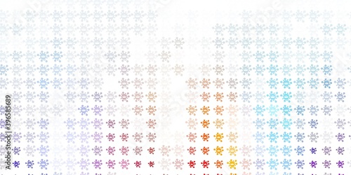 Light Blue, Red vector texture with disease symbols.