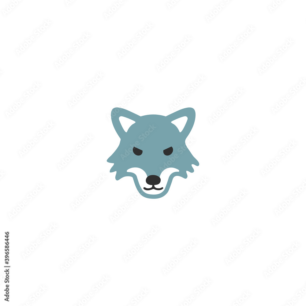 Wolf head vector isolated icon illustration. Wolf face icon Wolf head vector isolated icon illustration. Wolf face icon