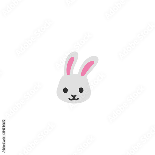Rabbit head vector isolated icon illustration. Bunny face icon