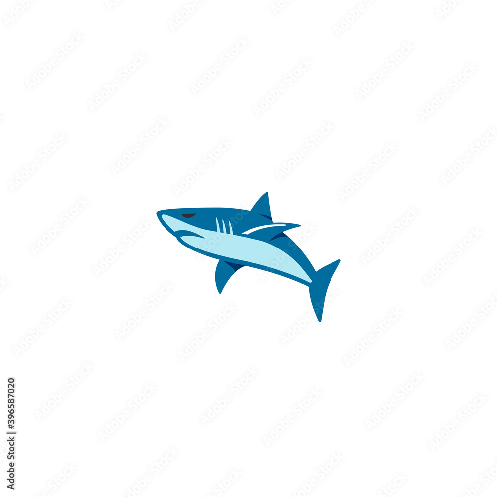 Shark vector isolated icon illustration. Shark icon Shark vector isolated icon illustration. Shark icon