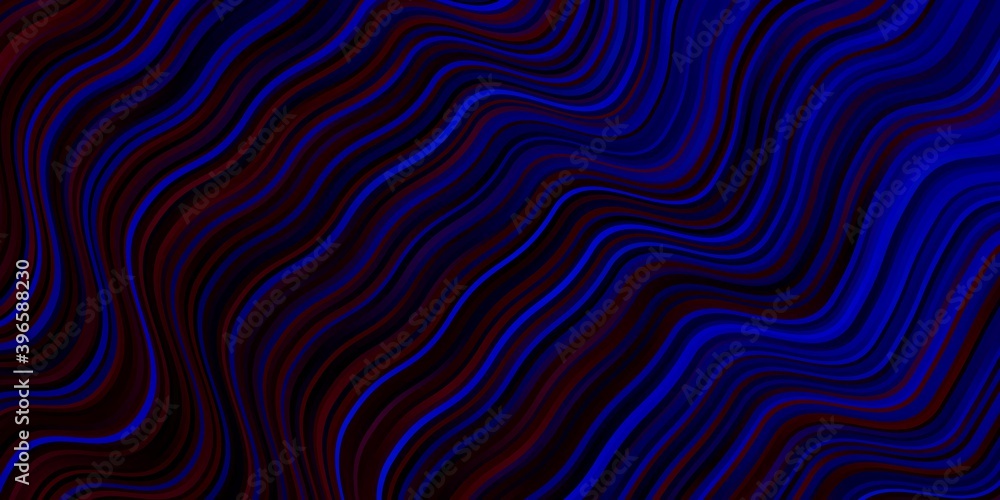 Dark Blue, Red vector pattern with lines.