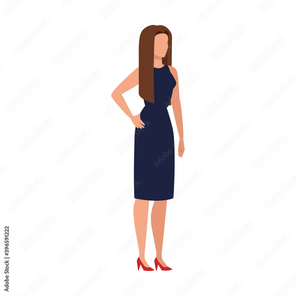elegant business woman standing avatar character vector illustration design elegant business woman standing avatar character vector illustration design