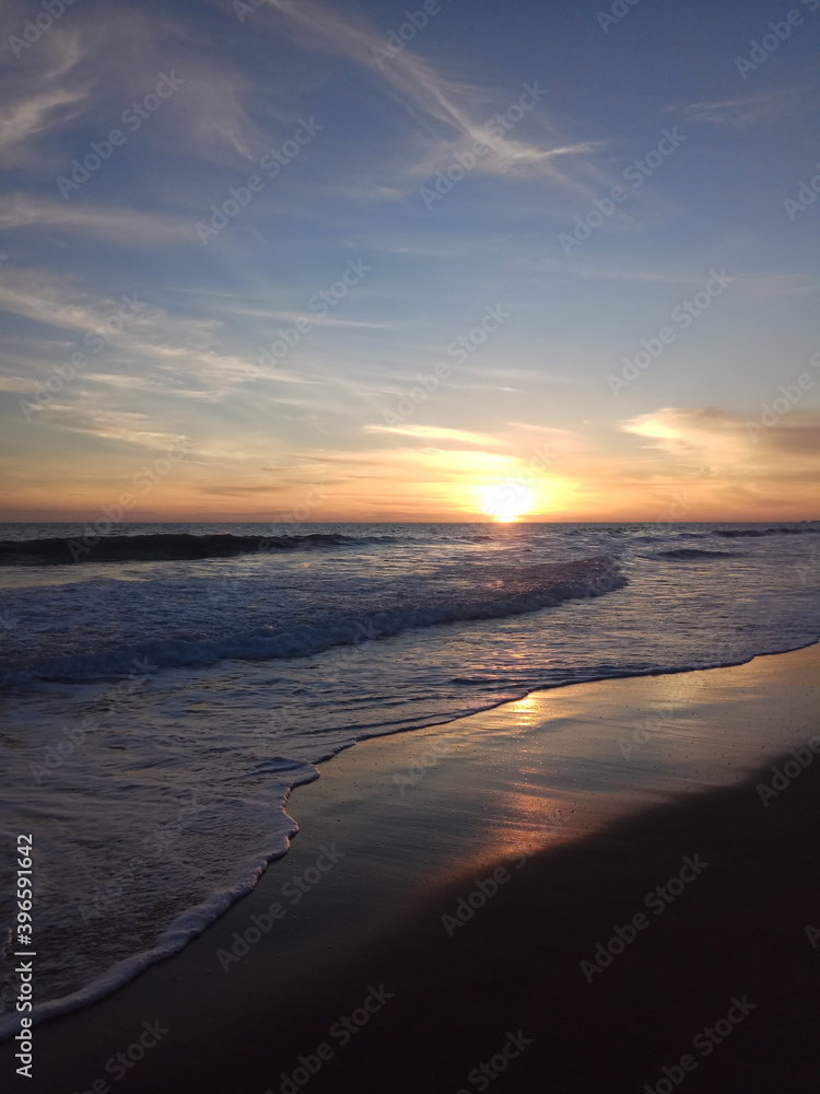 sunset on the beach