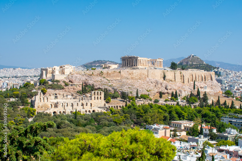 Naklejka premium Parthenon and Acropolis of Athens, Greece 