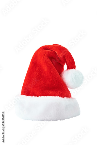 Santa Claus red hat on white background isolate. Christmas and New Year concept