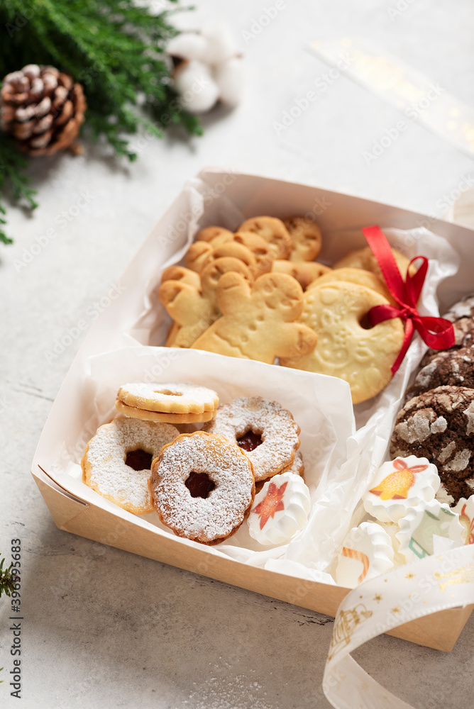 handmade cookies and gift box