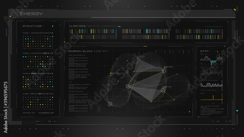Set of Sci Fi Modern User Interface Elements. Futuristic Abstract HUD. Good for game UI. Vector Illustration EPS10