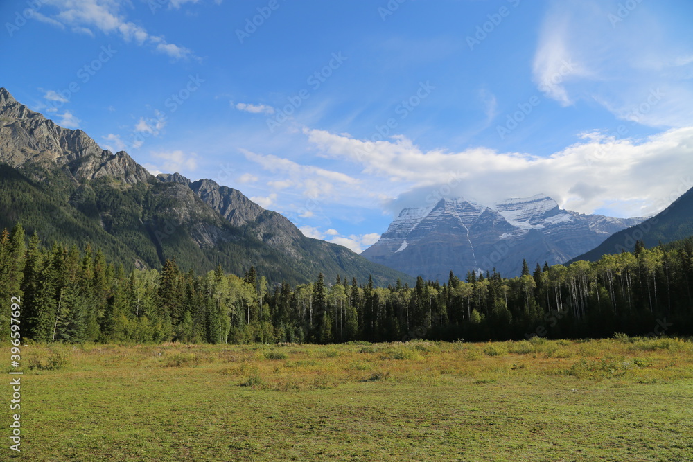 Panorama with Mount Robson in the background, Canada