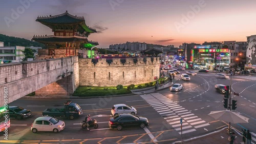 Time lapse of traffic at Hwaseong and Seoul, South Korea.