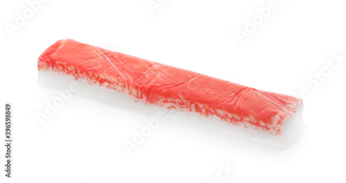 Fresh delicious crab stick isolated on white