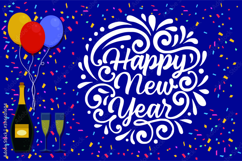 Happy New Year 2021 background template. Happy New Year holiday symbol template. Happy New Year 2021 background template. Happy New Year holiday symbol template.