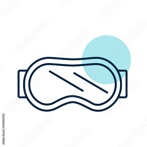 Classic snowboard ski goggles vector icon