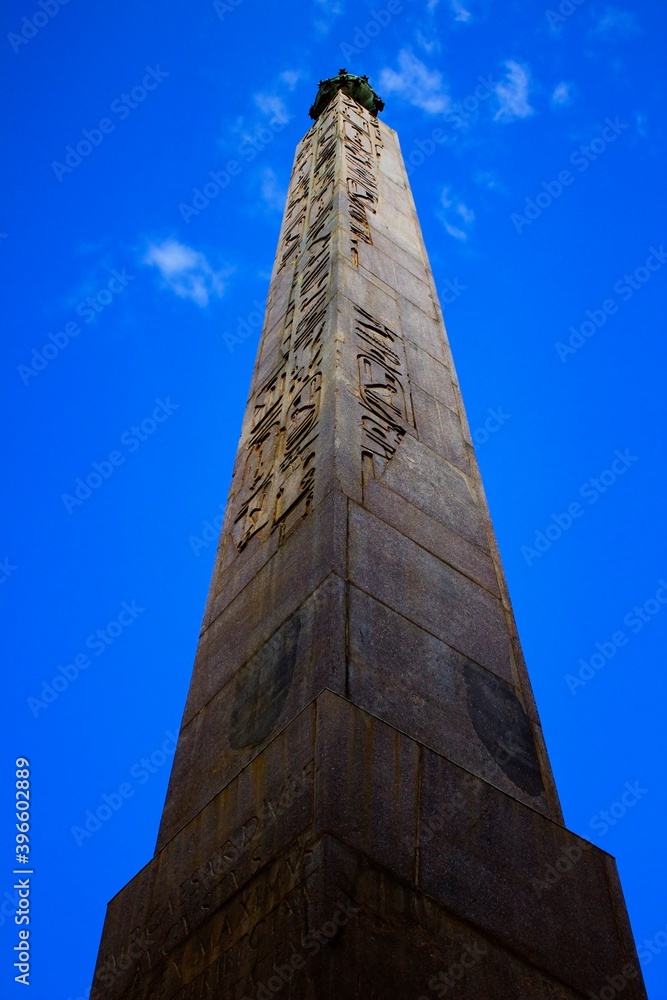 Egyptian obelisk in Piazza del Popolo in Rome, Italy.