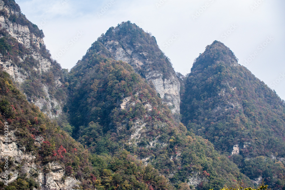 Amazing autumn landscape at Wudang Mountain. Amazing autumn landscape at Wudang Mountain.