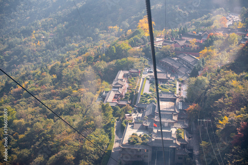 Street view local visitor and tourist Wudang shan Mountains. photo