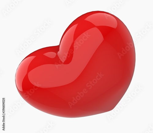 3D glossy heart. Concept - love, relationship 3