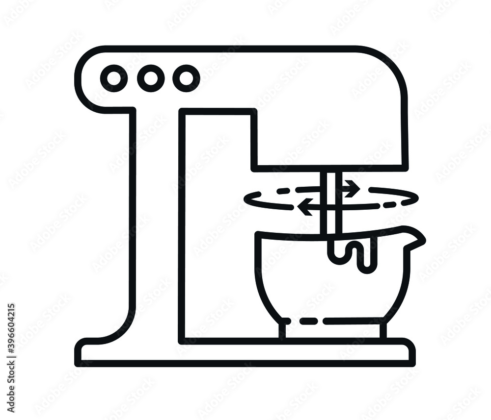 Mixing ingredients line icon. Pouring, whipping, whisk. Kitchen utensils concept. Vector illustration can be used for topics like bakery, making cake, recipe Mixing ingredients line icon. Pouring, whipping, whisk. Kitchen utensils concept. Vector illustration can be used for topics like bakery, making cake, recipe