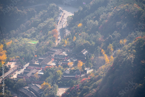 Street view local visitor and tourist Wudang shan Mountains. photo