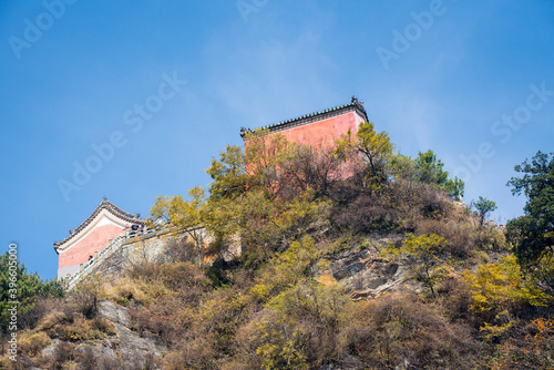 Amazing autumn landscape at Wudang Mountain. photo