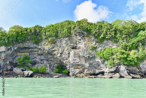 Scenery of Pancake Rocks in Khanom, Nakhon Si Thammarat Province