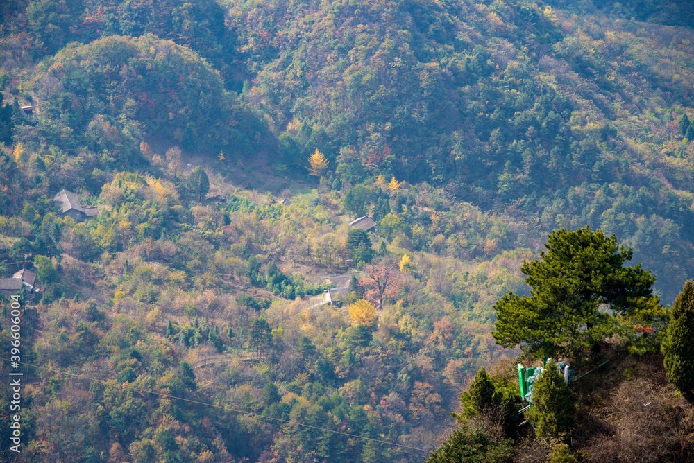 Amazing autumn landscape at Wudang Mountain. Amazing autumn landscape at Wudang Mountain.