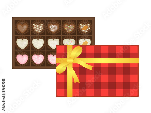 バレンタインデーのチョコレートのイラスト