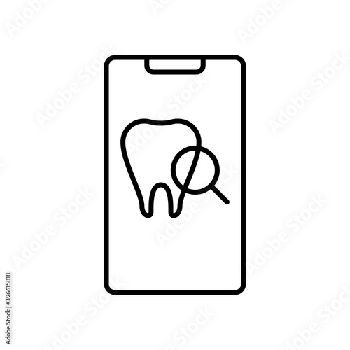 tooth care application icon vector illustration