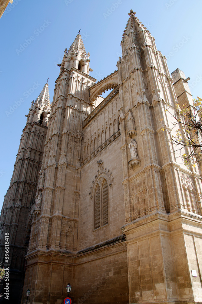 Die Kathedrale La Seu auf Mallorca ist auch das Symbol der Insel. Mallorca, Spanien, Europa
The Cathedral La Seu in Mallorca is also the symbol of the island. Mallorca, Spain, Europe