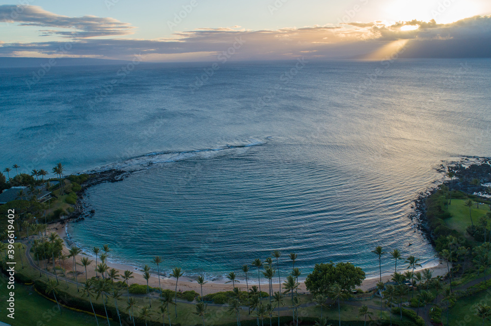 Fototapeta premium Drone image of Hawaiian islands