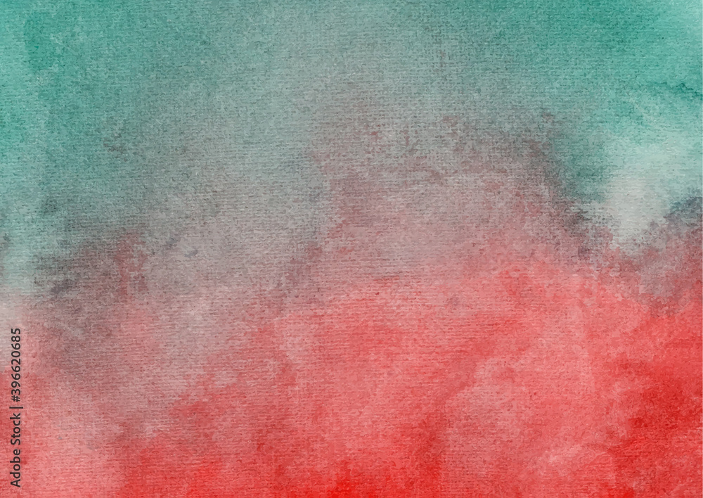 watercolor abstract background, watercolor hand painted red and green background