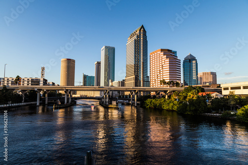 Downtown Tampa Florida Sunset Cityscape on the Hillsborough River, Tampa, Florida, USA  © Satoshi Kina