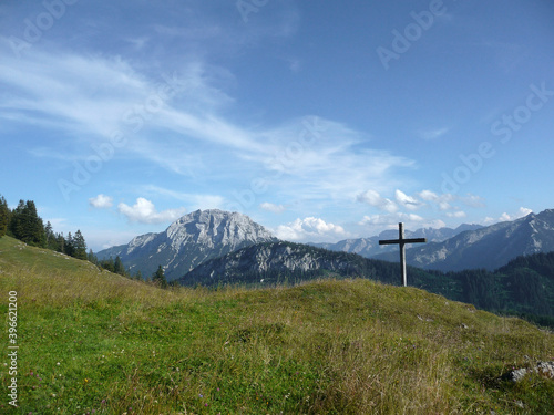 Hiking tour to Halserspitze mountain, Blaubergkamm, Bavaria, Germany