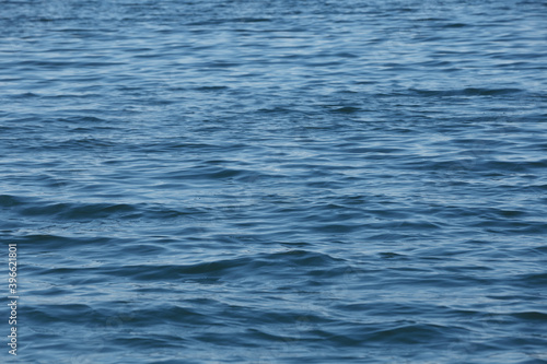 Background of rippling surface of blue sea 