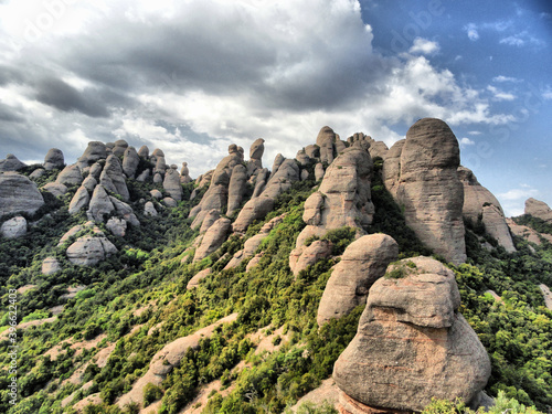 paisaje de montserrat montaña catalunya