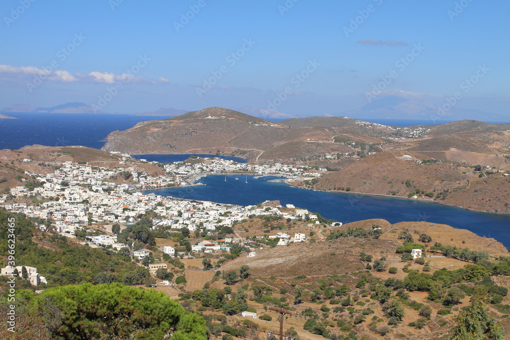 Obraz premium Greece. Aegean Islands. Patmos, View of Skala