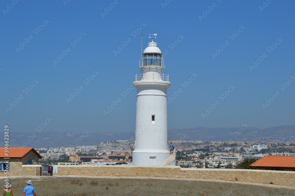 Cyprus, Paphos, lighthouse on the coast