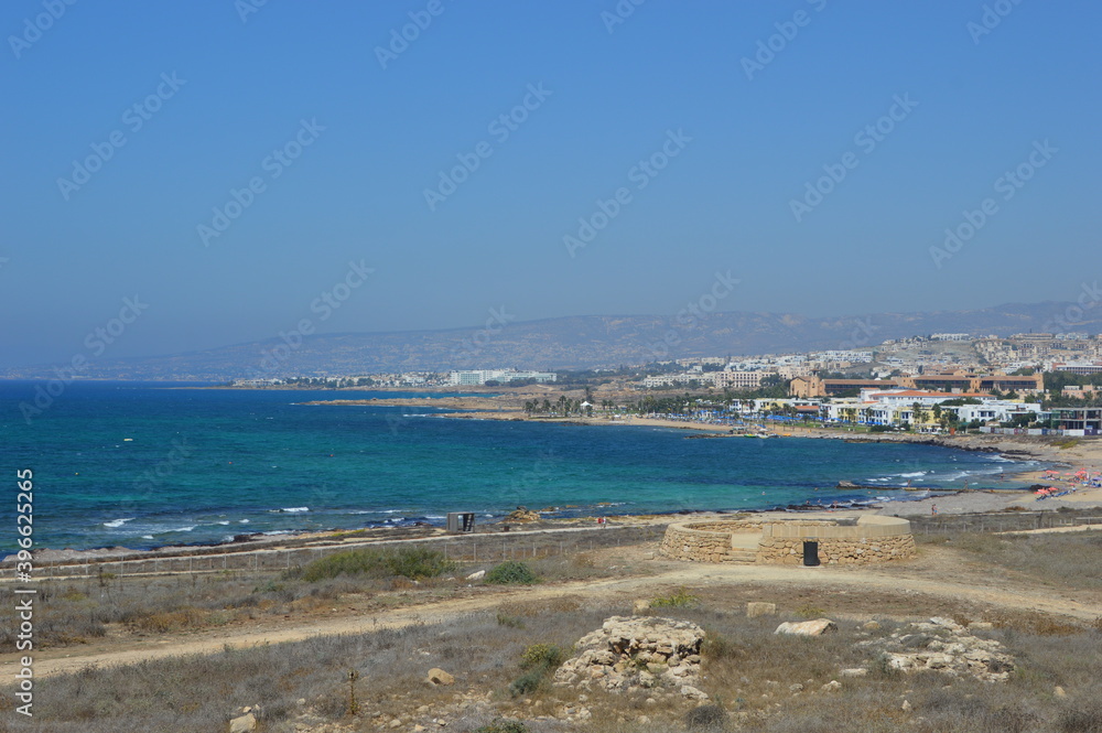 Cyprus, Paphos, view of the city of the sea